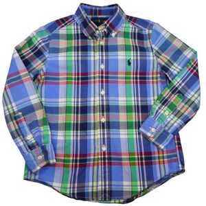 Ralph Lauren Plaid Button Down Boys Shirt, Pony, Size 6, Good Used Condition GUC